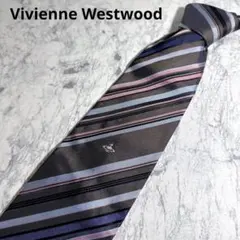 Vivienne Westwood オーブ ストライプネクタイ グレー