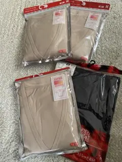 ユニクロ　グンゼ　ヒートテック　VネックＴ　半袖　メンズ　Mサイズ