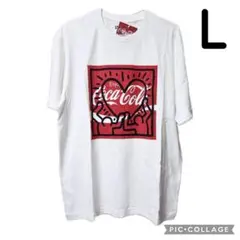 ◇ユニクロ キース・ヘリング コカ・コーラ Tシャツ UT ホワイト 半袖 L