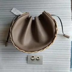 【未使用品】MSNOM NO.8 ムスノム　カゴバッグ　グレージュ