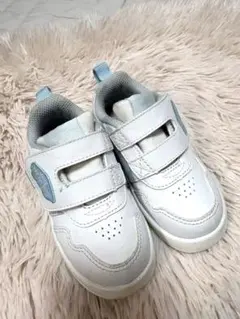 【美品】VANS ブルーチェック柄 スニーカー 14cm