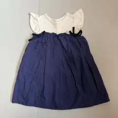 アプレレクール　ワンピース　フリル袖 花柄 80