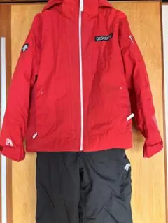 DESCENTE 子ども用スキーウェア上下手袋セット