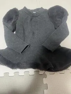 韓国服グレー 長袖 チュニック