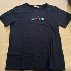 W♥C 恐竜刺繍 黒 Tシャツのサムネイル