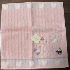 可愛いハート刺繍タオルハンカチ