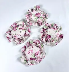 パンセアラローズ「ジェントルローズ」ドアノブカバー4個セット　ローズ柄　カバー