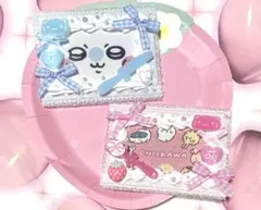 トレカケース 硬質ケース ホイップデコ 横型 B8 ピンク 水色 ネコ 推し活