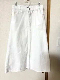zara ホワイトデニムスカート　ロングスカート S