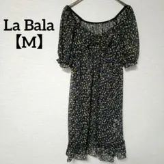 La Bala【M】シースルー花柄オフショルワンピース 38 フリル シフォンのサムネイル