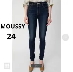 マウジー＊WF Rebirth SKINNY　スキニーデニムパンツ　24　ブルー