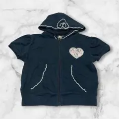 CHU XXX チュウスリーエックス 半袖 ジップパーカー レース フード