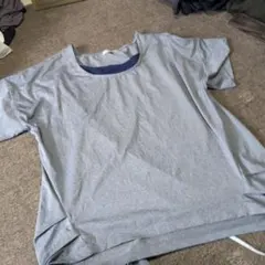 グレー 半袖 Tシャツ コットン混紡