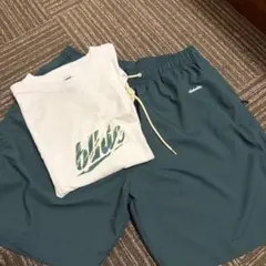 ballaholic ダークグリーンパンツとホワイトTシャツセット