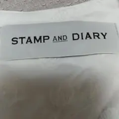 STAMP AND DIARY  白ドット刺繍ブラウス