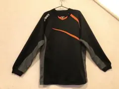 asics スポーツ用長袖Tシャツ 黒/オレンジ/グレー