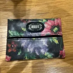 花柄プリント 合成皮革 財布