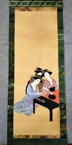 日本画 風景画 サイン入り 黒フレーム 尾九 龍画 昇り龍 青龍 A4サイズ フレーム付き | iichi 日々の