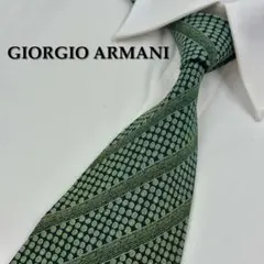 美品 ジョルジオアルマーニ ネクタイ シルク 格子模様 無地系 緑 2025年最新】ジョルジオアルマーニ ネクタイの人気アイテム