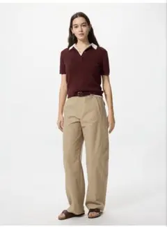 ユニクロ　ジャージーバレルレッグパンツ