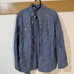 UNIQLO 長袖シャツ M ダークブルー