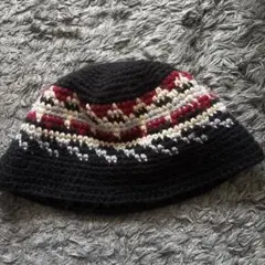 クラッシャーハット　クロシェハット　バケットハット　ハンドメイド