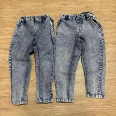 branshes ケミカルウォッシュ デニムパンツ 120cm 2枚セットのサムネイル
