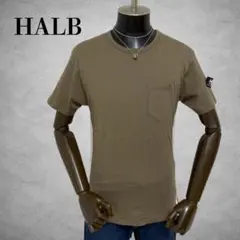 HALB 半袖Tシャツ　半袖カットソー　カーキ系　トップス　日本製のサムネイル