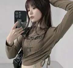 SHEIN DAZY レディース ドローストリング プリントTシャツ XL