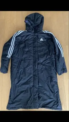 アディダス　ベンチコート　150 ブラック　used