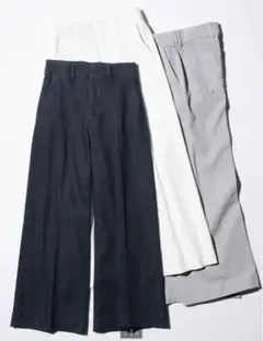 ユニクロ　ワイドトラウザー ジーンズ 丈長め ネイビー 3XL