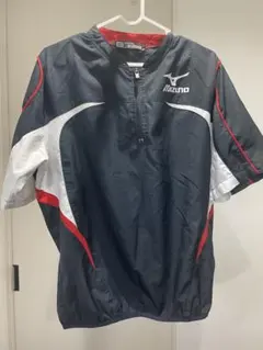 Mizuno 半袖 ジップアップウェア ネイビー
