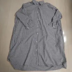 Lugnoncure⭐️チェック柄 シャツワンピース 長袖 焦げ茶 Fサイズ