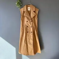 ページボーイ［F］上品ナチュラル◎高級感◎バイカラー◎ノースリーブトレンチコート