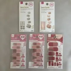 【再出品】【新品未使用品】ジェル ネイルシール セット 5シート4種 ダイソー