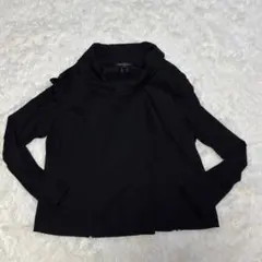 23区 ジャケット 丸襟 ブラック 大きいサイズ46 おしゃれジャケット