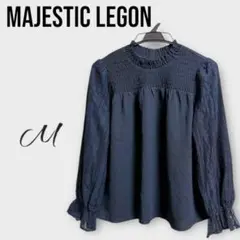 MAJESTICLEGON ブラウス レース 透け M ブラック