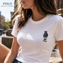 正規品 ポロラルフローレン ポロベア Tシャツ XS QRタグ 白