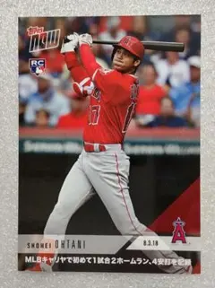 大谷翔平 2018 Topps now 553J　▶１試合２ＨＲ　☆日本語　※せ