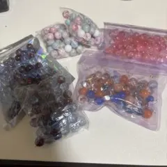 多色 丸形ビーズまとめ売り