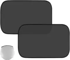 車用サンシェード 2枚入 静電気式 UVカット99%簡単取付 日よけ 遮光 断熱