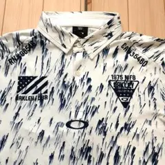 オークリー OAKLEY ポロシャツ 半袖 メタルロゴ メタルボタン 90s 