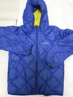 montbell アウター ブルー✖️イエローキルティング フード付き140㎝