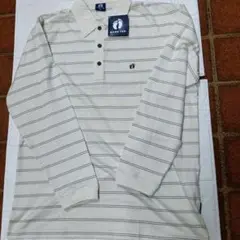 HANG TEN ベージュ　ストライプ　ボタン付き　2L