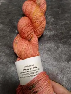 chappy yarn様 メリノソック　オレンジ系