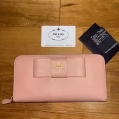 PRADA サフィアーノ フィオッコ 長財布 ピンク - メルカリ