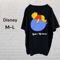 《Disney Resort》くまのプーさん Tシャツ 半袖 ブラック M-Lのサムネイル