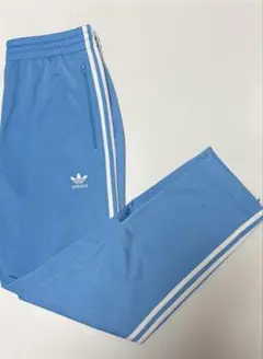 adidas ブルージョガーパンツ ストライプ スウェットパンツ 水色 XL
