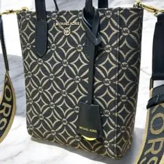 美品 マイケルコース ミニショルダーバッグ 2way ジャガード