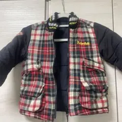 チェック柄中綿ジャケット（100cm~）リバーシブル